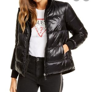 Guess Felicia reversible faux-fur Puffer coat